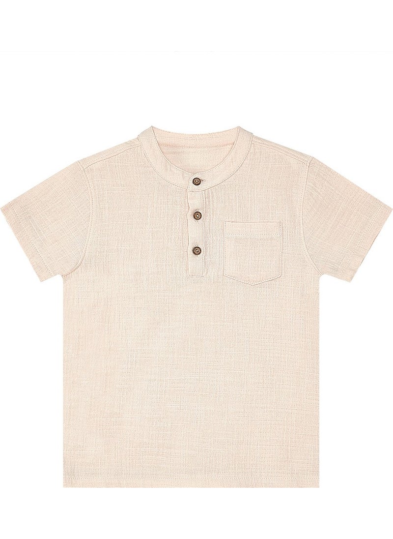 Baby Boy Muslin Shorts Shirt Set