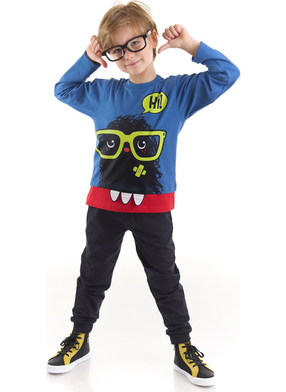 Hi Monster Boy T-Shirt Pants Set