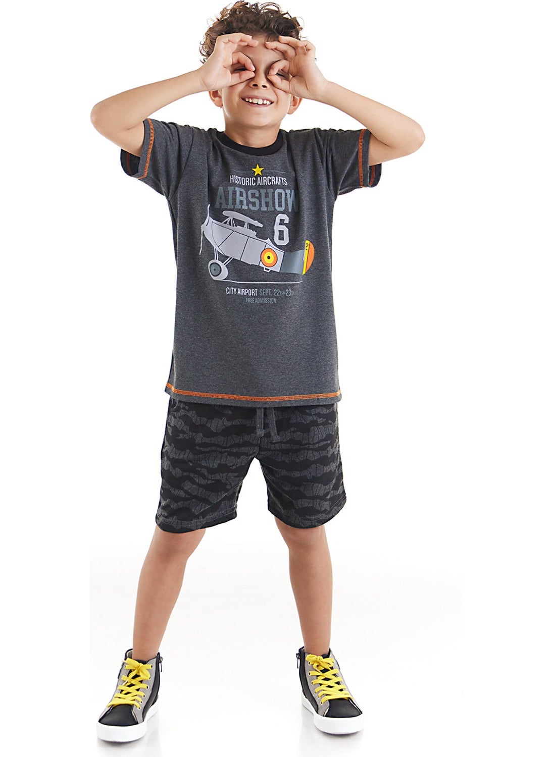 Aircraft Boy T-shirt Shorts Set