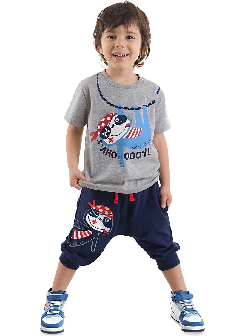 Sloth Boy T-shirt Capri Set