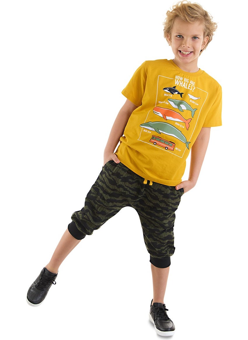 Big Whales Boy T-Shirt Capri Set