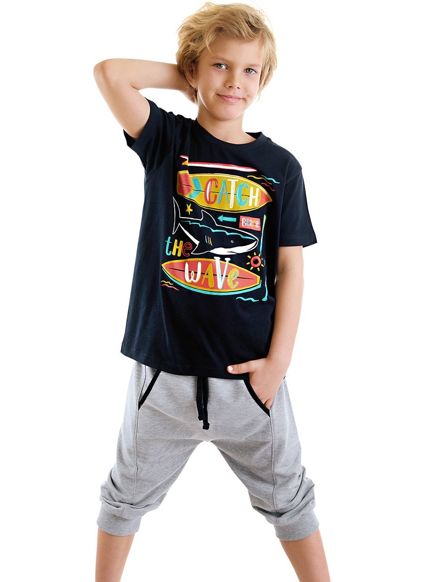 Catch Wave Boy T-Shirt Capri Shorts Set