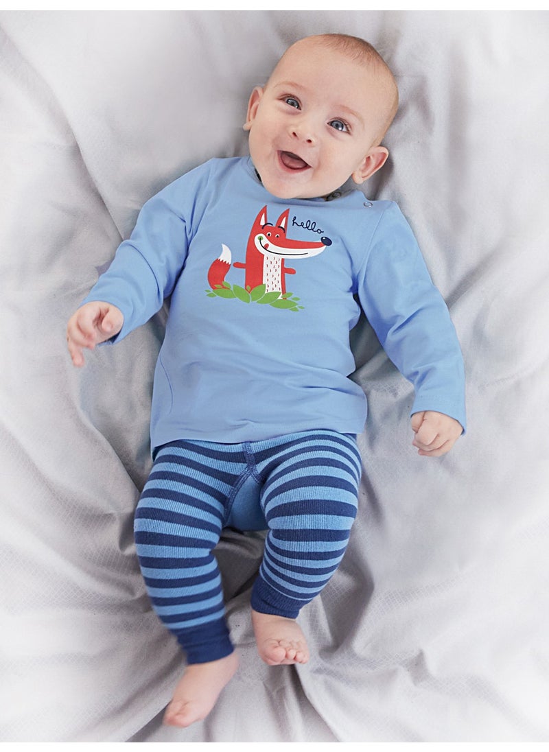 Fox Baby Boy T-Shirt Tights-Pants Set