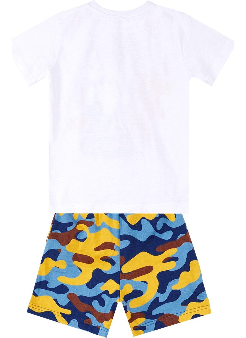 Dino Dig Boy T-Shirt Camouflage Shorts Set