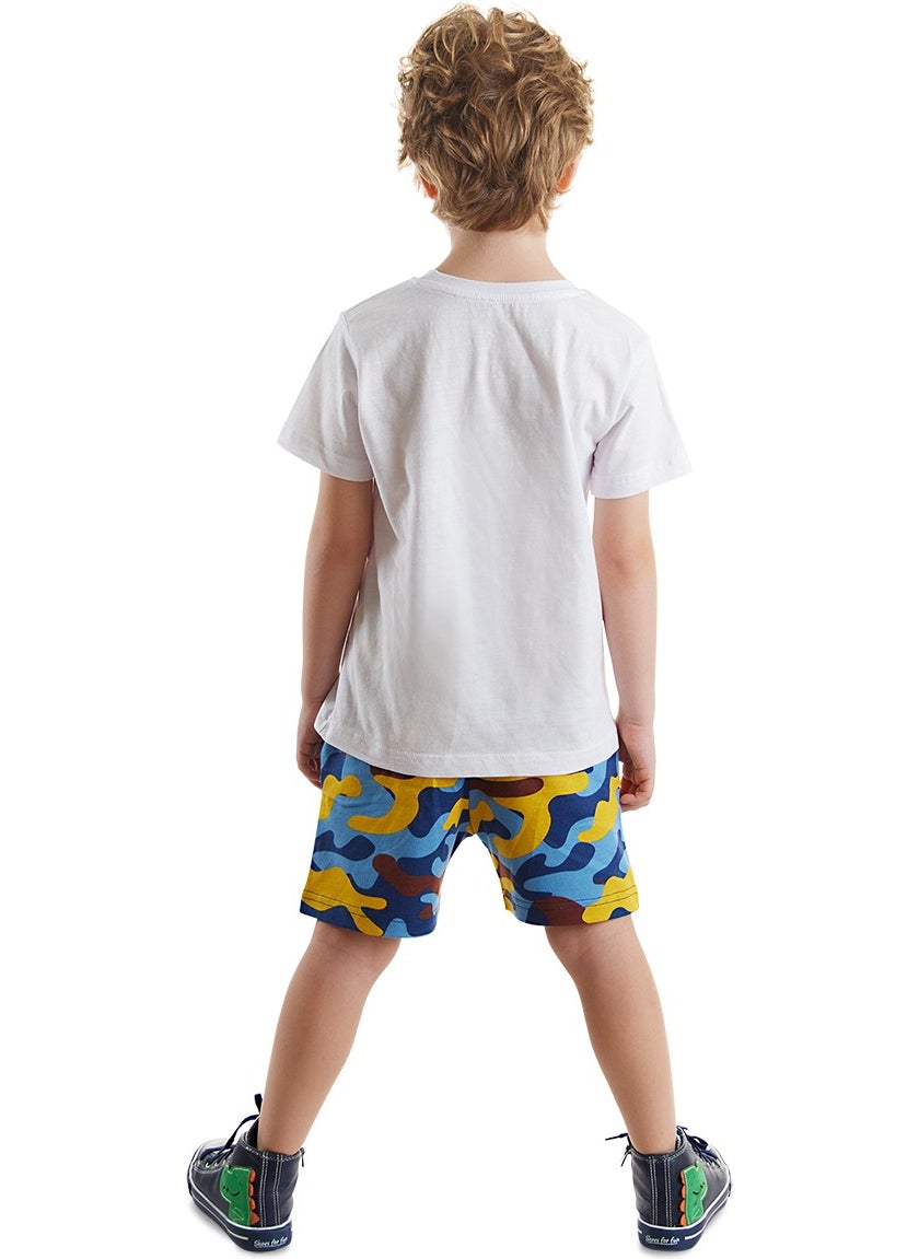 Dino Dig Boy T-Shirt Camouflage Shorts Set