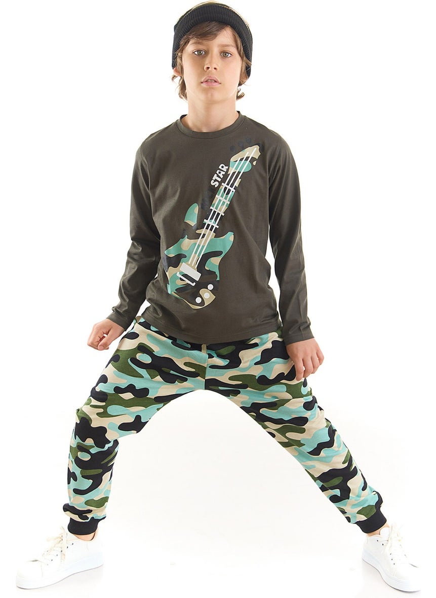 Camouflage Guitar Boy's Trouser Set