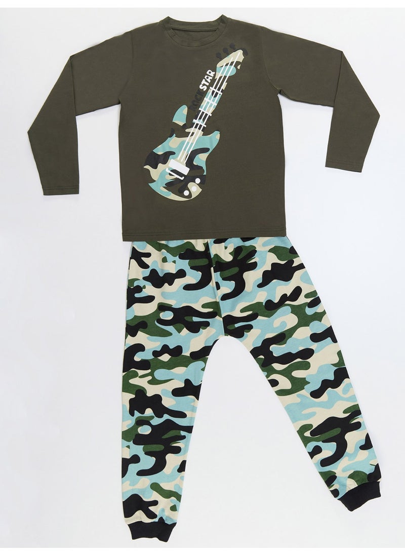 Camouflage Guitar Boy's Trouser Set