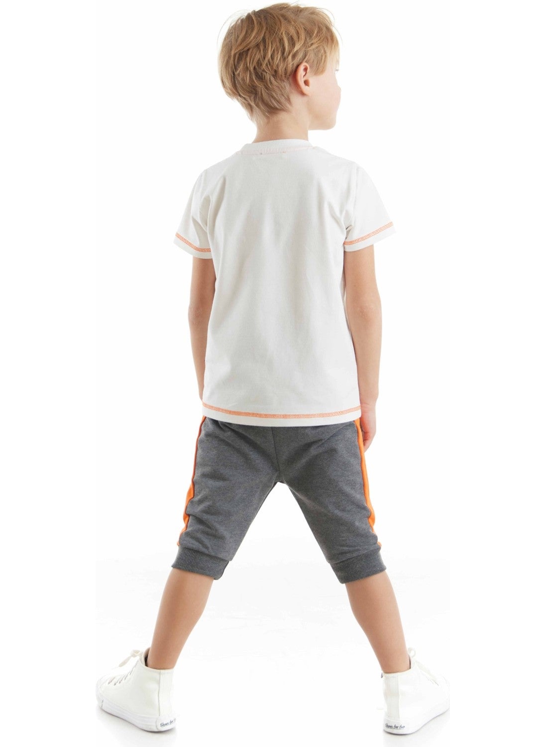 Dino At Work Boy T-shirt Capri Shorts Set