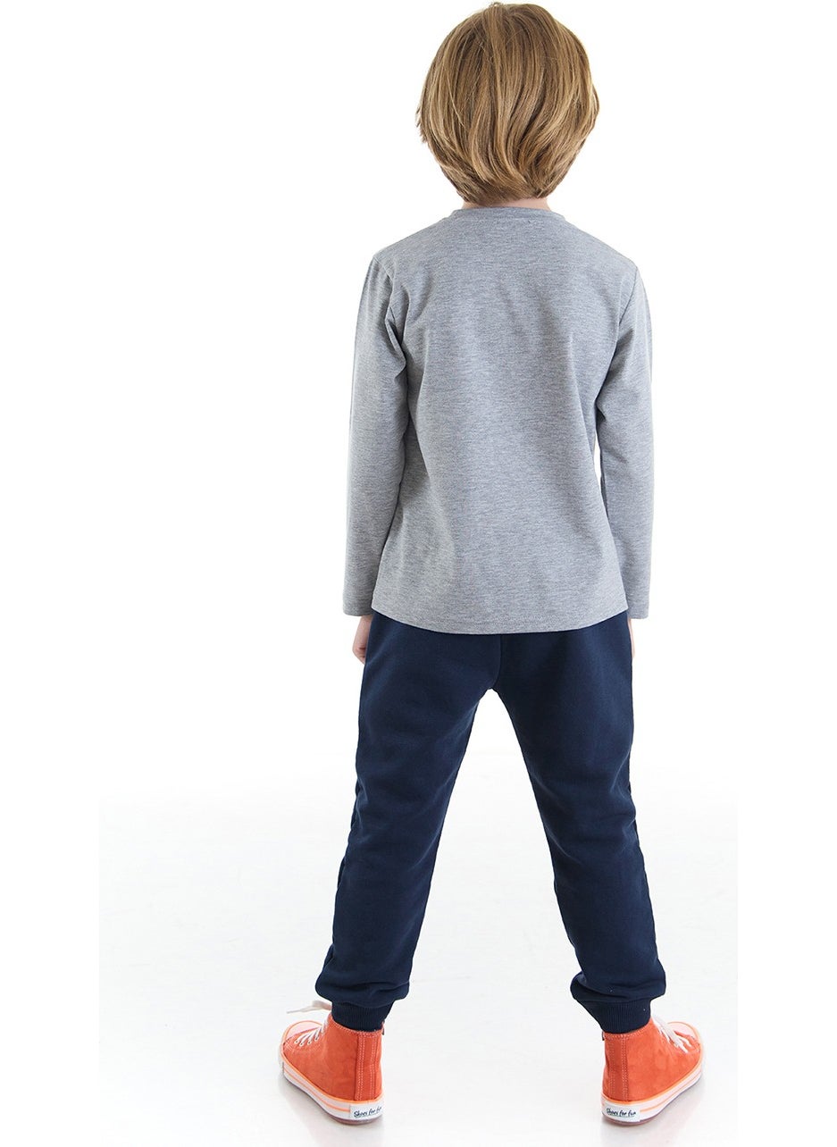 Geometric Fox Boy T-Shirt Trousers Set