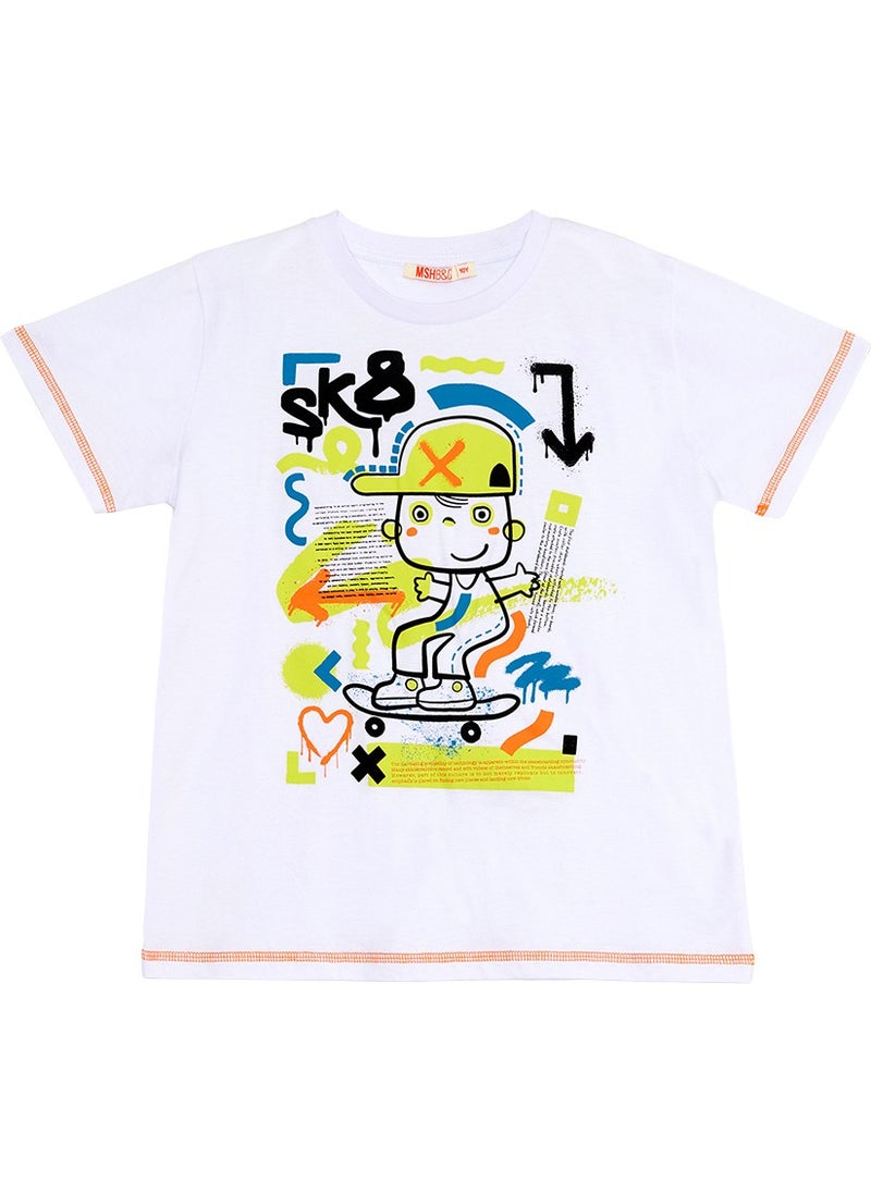 Skateboard Splash Boy T-Shirt Capri Set
