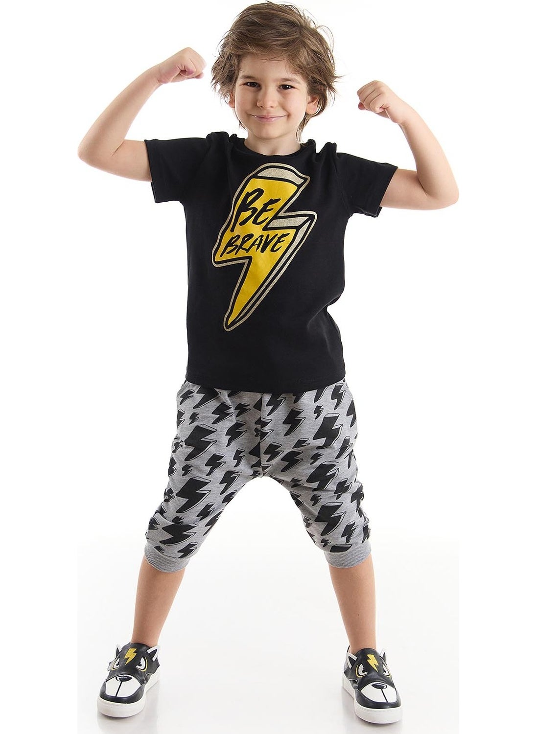 Be Brave Boy T-shirt Capri Shorts Set