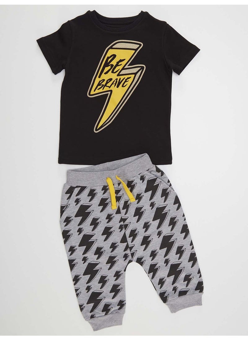 Be Brave Boy T-shirt Capri Shorts Set