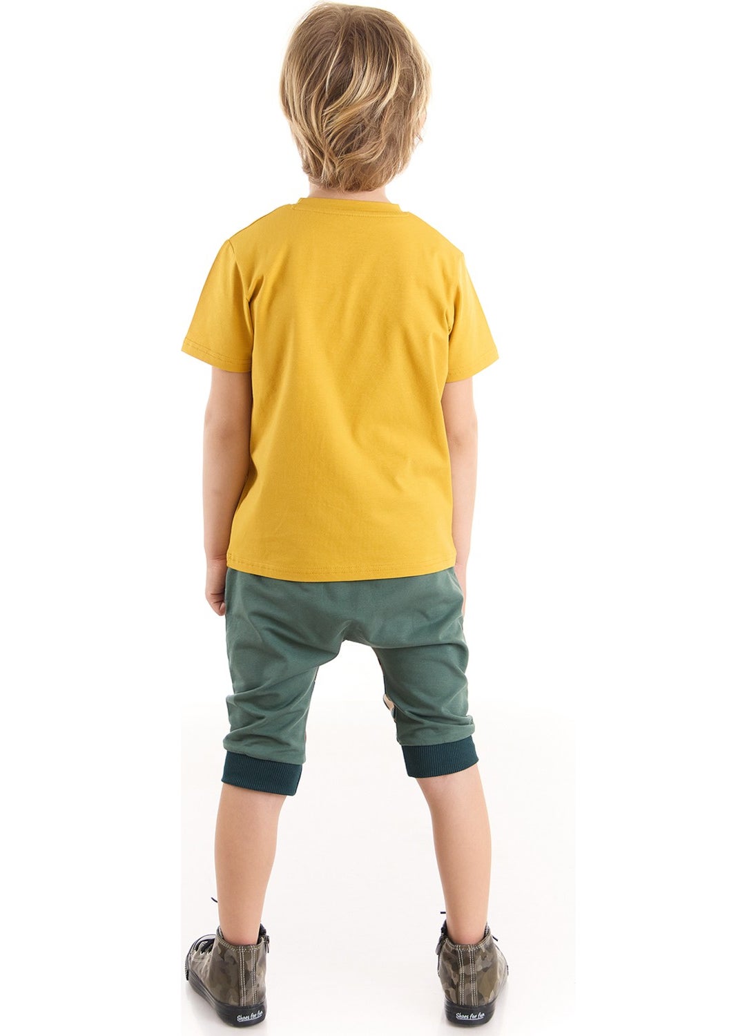 Monster Truck Boy T-shirt Capri Shorts Set
