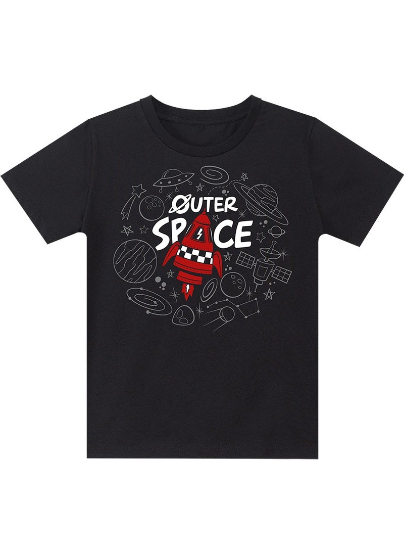 Space Rocket Boy T-Shirt Capri Shorts Set