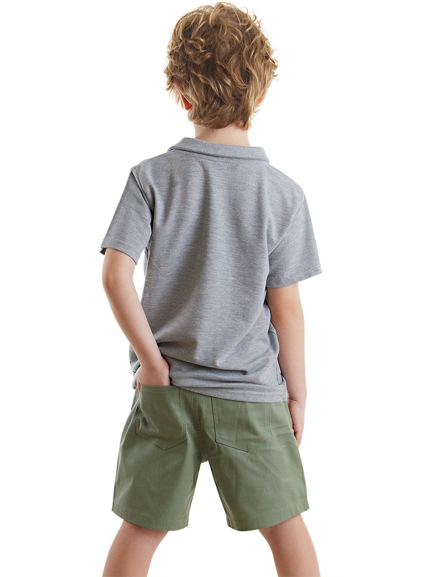 Kaplan Boy Polo Neck T-Shirt Shorts Set