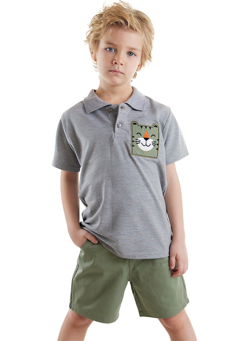 Kaplan Boy Polo Neck T-Shirt Shorts Set