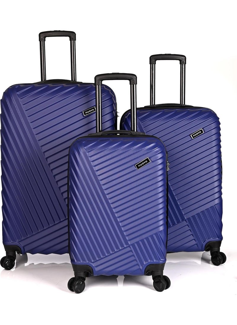 3-Piece Suitcase Set Dark Blue