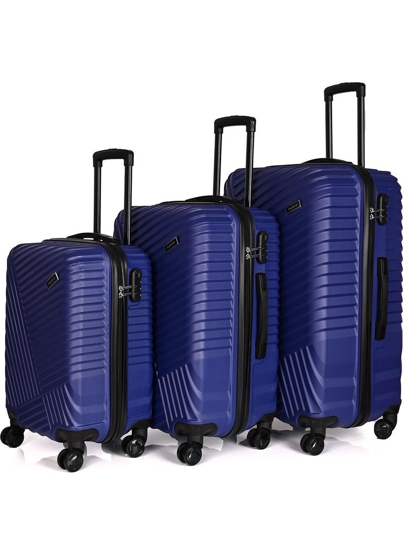3-Piece Suitcase Set Dark Blue