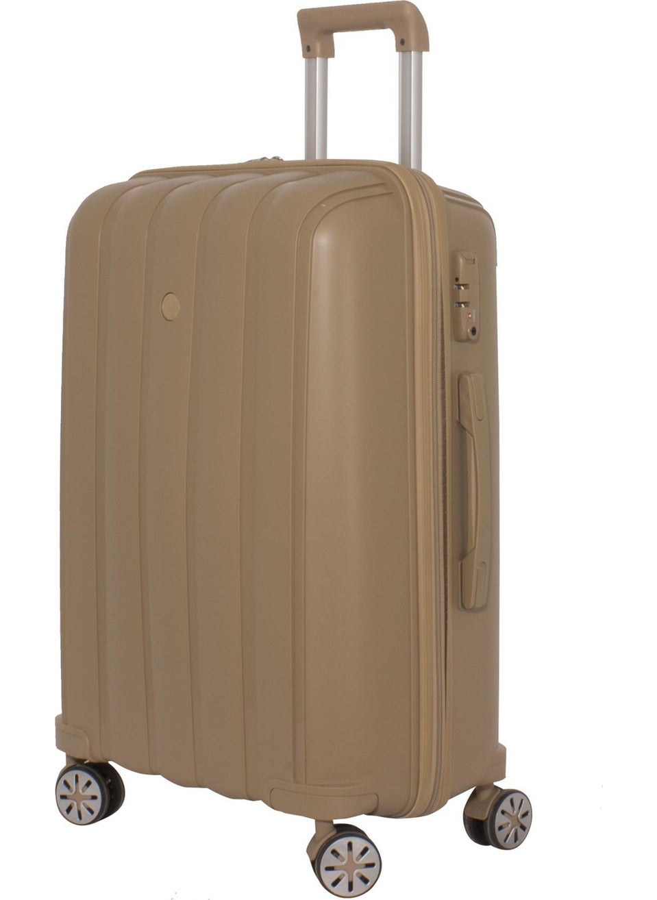 Lux Unbreakable Champagne Large Size PP Suitcase - V305