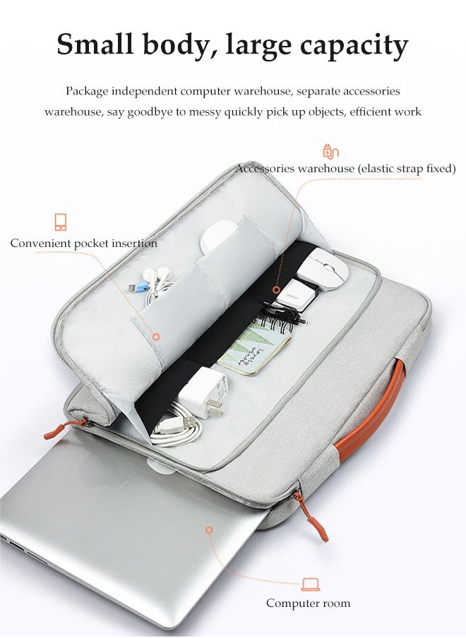 15.6 Inch Laptop Bag, Waterproof Luggage Handle Briefcase, With Thick Shock Absorbing Airbags, Suitable For Apple Macbook, Travel And Office