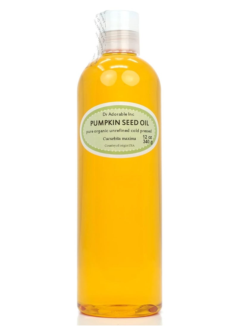 Dr Adorable - 12 oz - Pumpkin Seed Oil Unrefined - Virgin 100% Pure Natural Premium Organic Cold Pressed