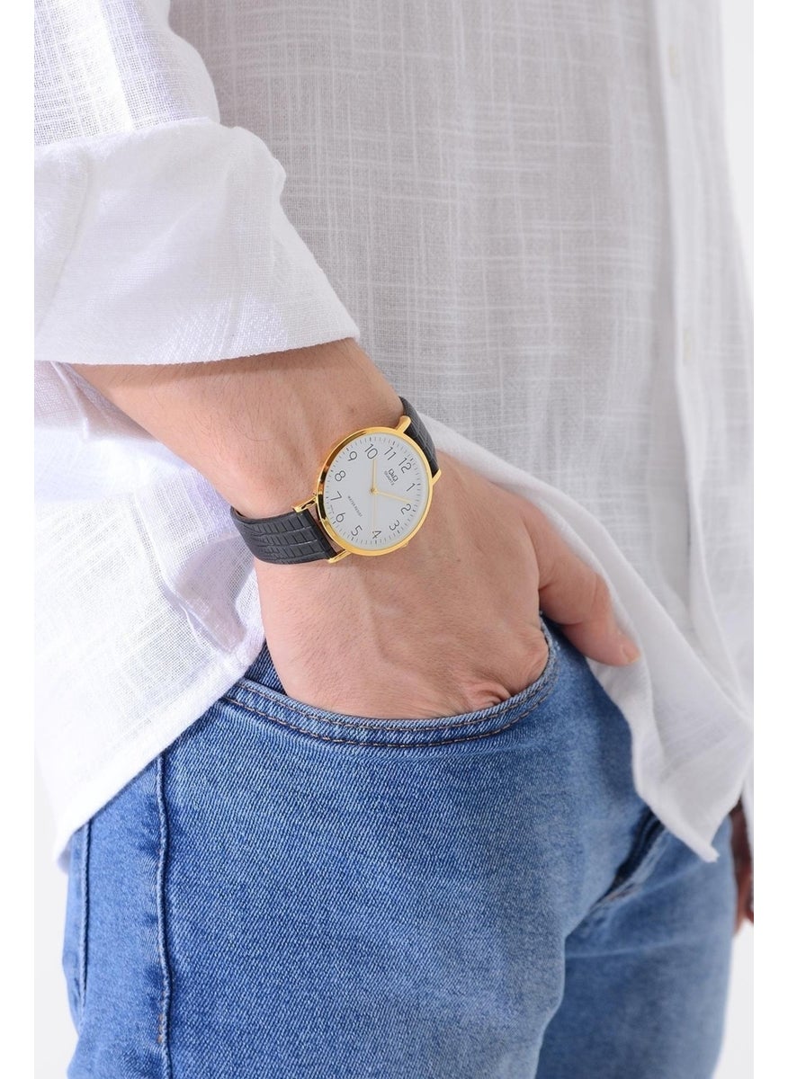 Men's Leather Wristwatch
