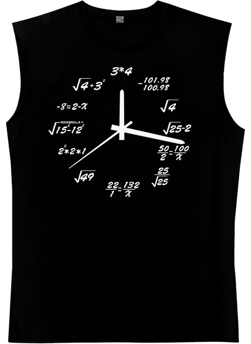 What Time Is It Black Cutout Wristwatch | Sleeveless Men's T-Shirt | Athlete