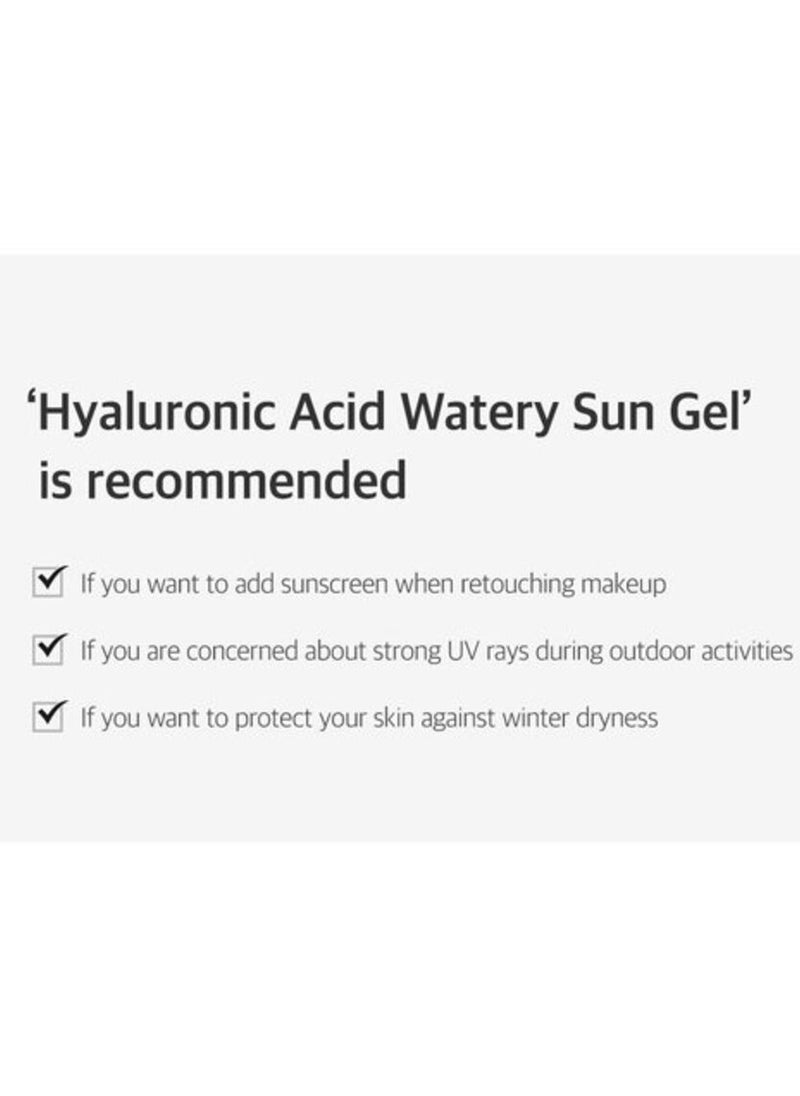 ISNTREE Hyaluronic Acid Watery Sun Gel 50ml – Korean Sunscreen with SPF50 PA++++ – Hydrating & Lightweight Sun Cream for Sensitive Skin – UV Protection & Moisturizing Face Sunscreen for Oily & Dry Skin