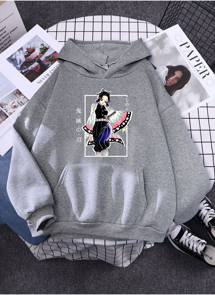 Fall/winter hooded top trend hoodie card gray