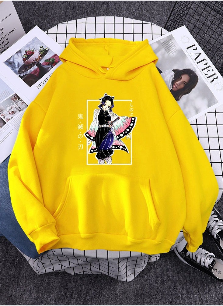 Autumn/winter hooded top trend hoodie card yellow