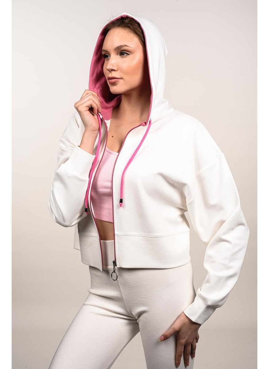 Hooded Crop Cardigan (B21-31300)