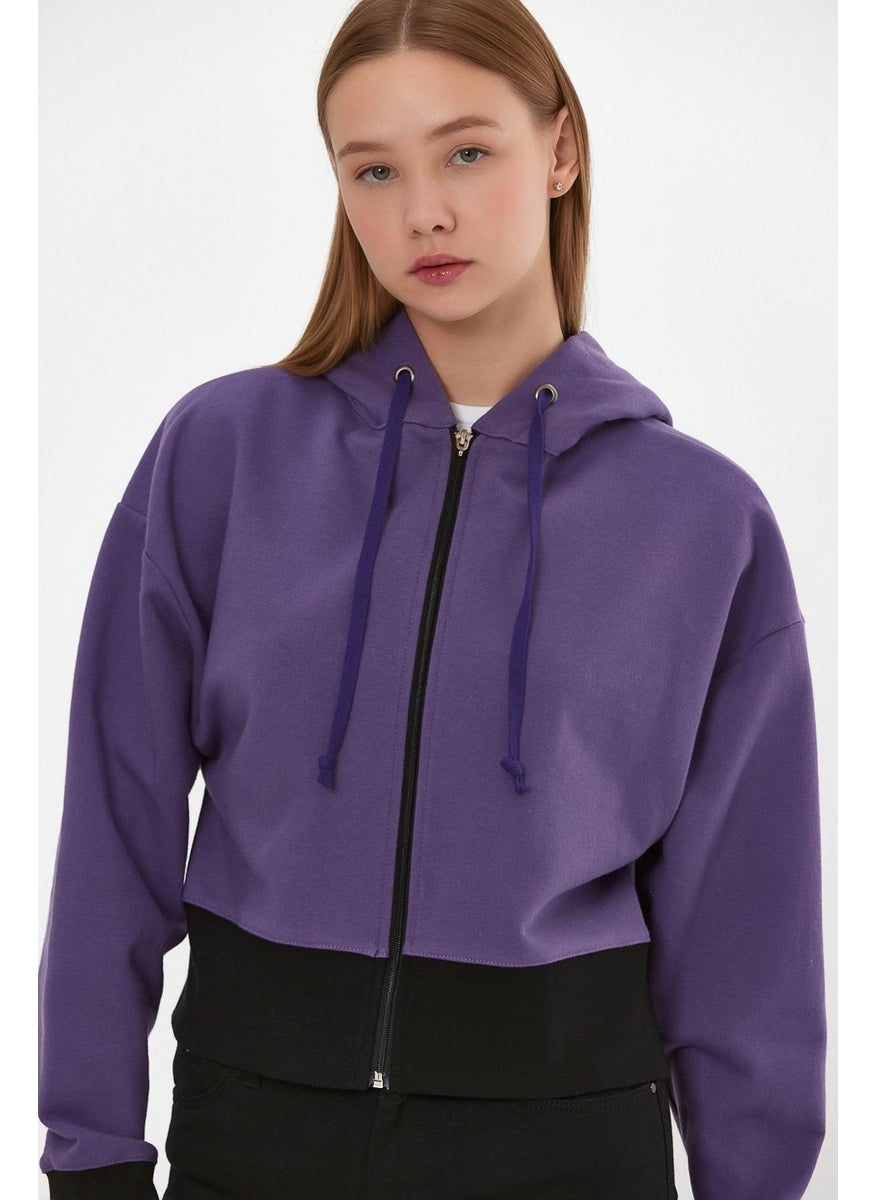 Alexandergardı Crop Hooded Cardigan (B21-36300)