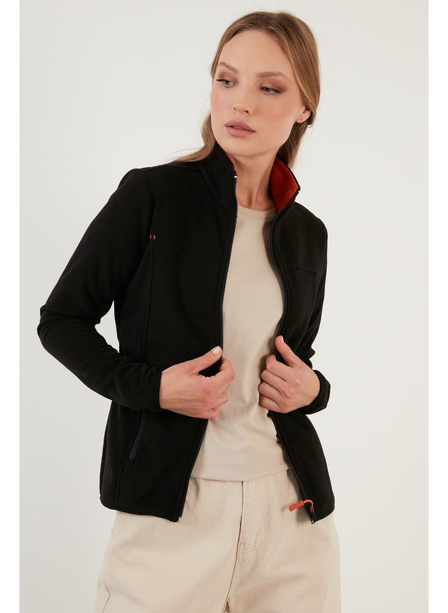 Slim Fit Anti-Pilling Non-Pilling Zippered Pocket Fleece Cardigan Women's POLAR 5907002
