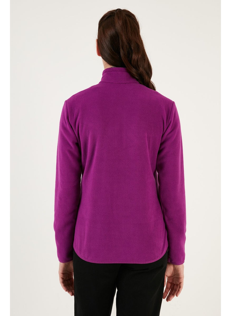 Slim Fit Anti-Pilling Non-Pilling Zippered Pocket Fleece Cardigan Women's POLAR 5907002