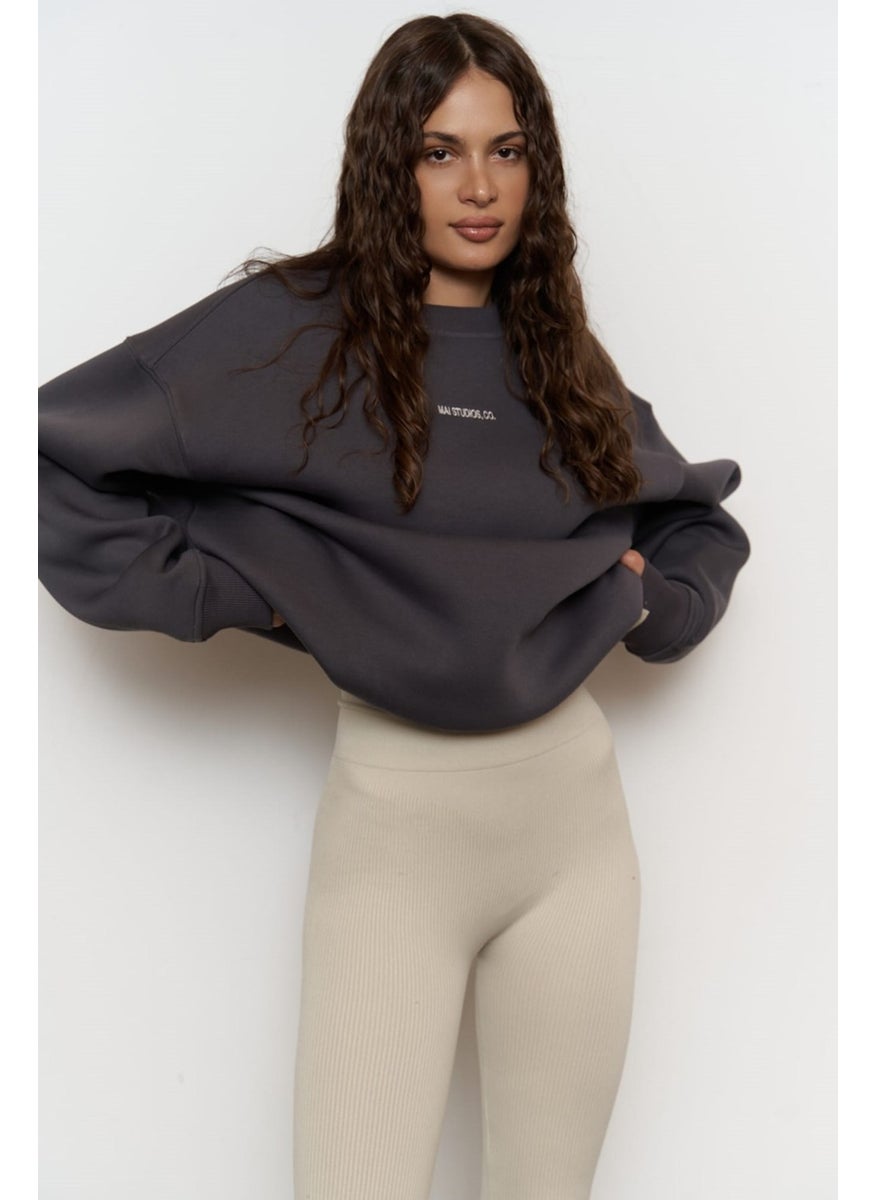 Collection Street Studios Anthracite Oversize Sweatshirt