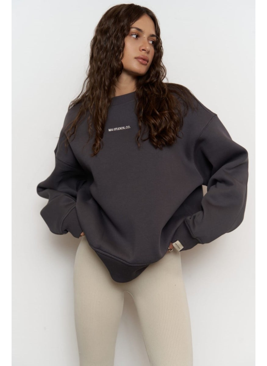 Collection Street Studios Anthracite Oversize Sweatshirt