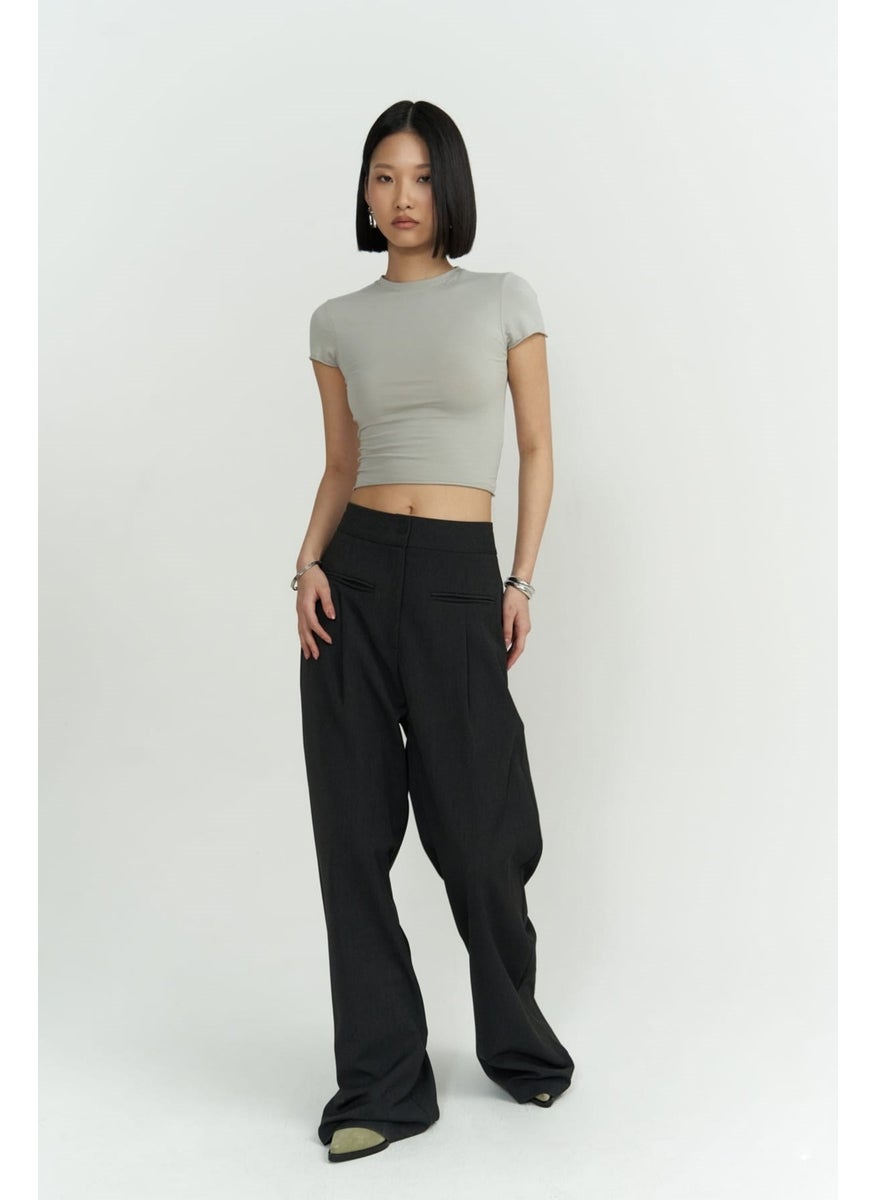 Collection Toppin Smoke Combed Cotton Crop
