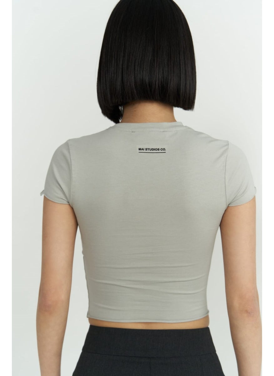 Collection Toppin Smoke Combed Cotton Crop