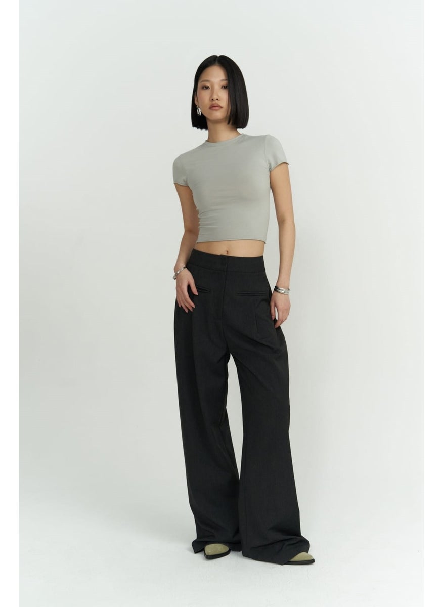 Collection Toppin Smoke Combed Cotton Crop