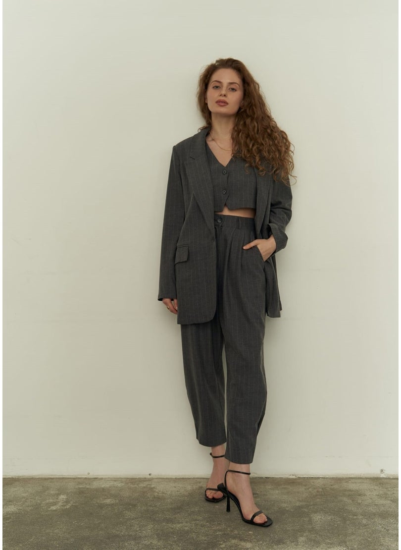 Polly Anthracite Triple Jacket Set