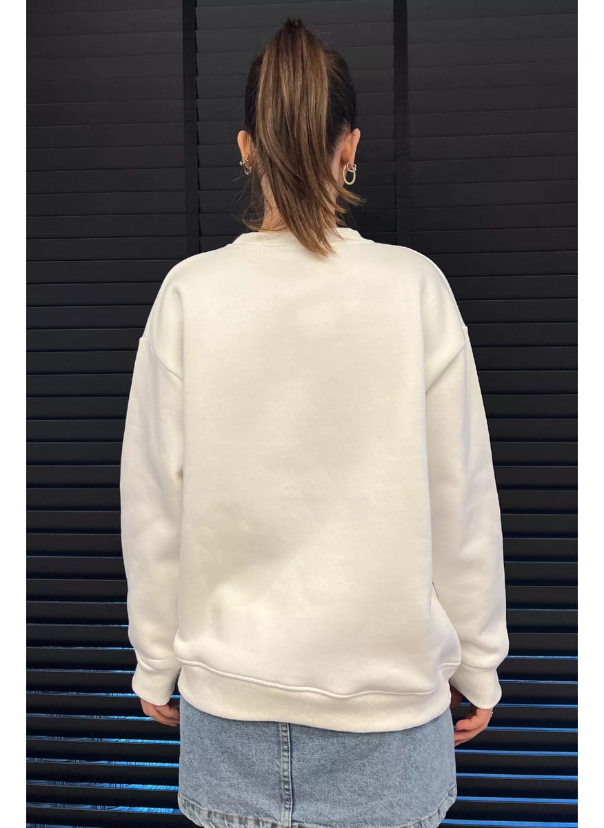 Women's Three Thread Raised Crew Neck Sweatshirt