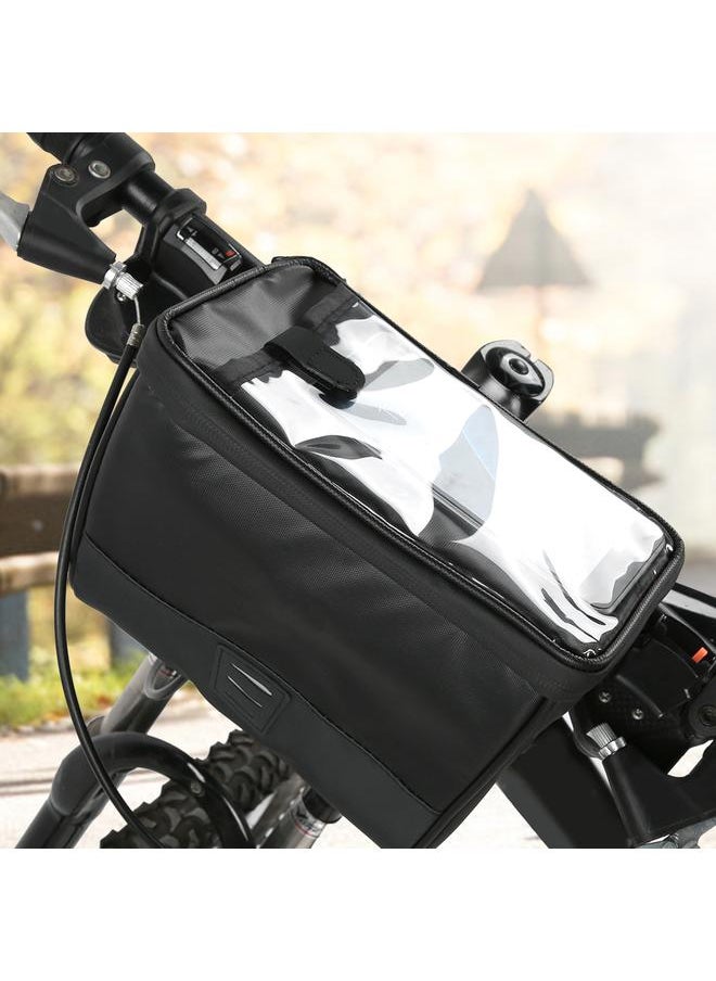 Waterproof Bike Handlebar Front Bag Map Pack Cycling Equipment for Mountain Road Bicycle Electrombileblack 2L