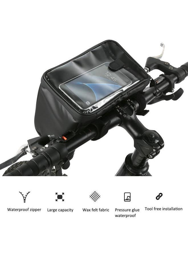 Waterproof Bike Handlebar Front Bag Map Pack Cycling Equipment for Mountain Road Bicycle Electrombileblack 2L