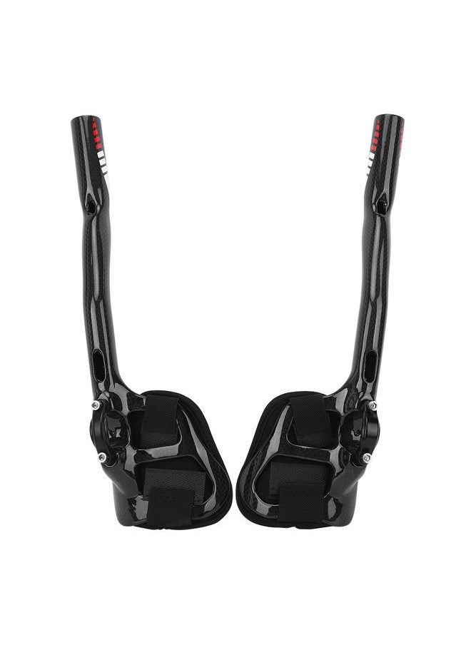 A Pair T800 Carbon Fiber Ergonomic Road Bicycle Bike Rest Handlebar Cycling AccessoriesRed