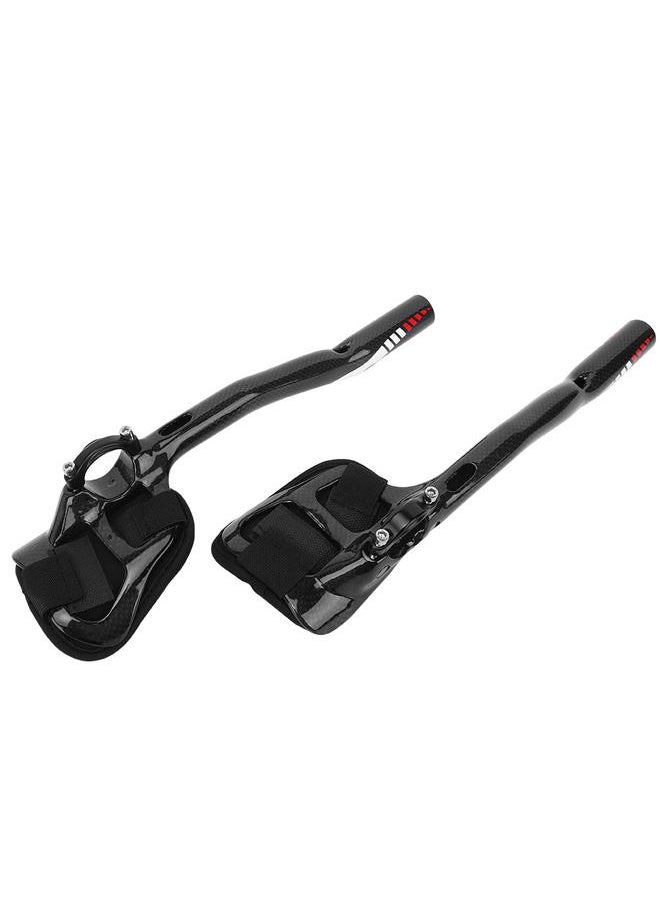 A Pair T800 Carbon Fiber Ergonomic Road Bicycle Bike Rest Handlebar Cycling AccessoriesRed
