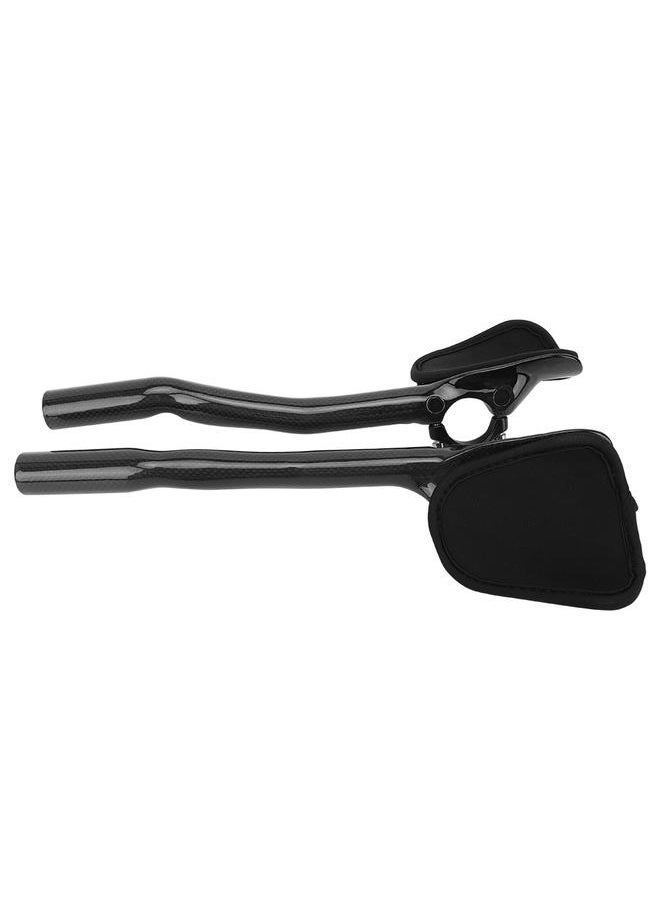 A Pair T800 Carbon Fiber Ergonomic Road Bicycle Bike Rest Handlebar Cycling AccessoriesBlack