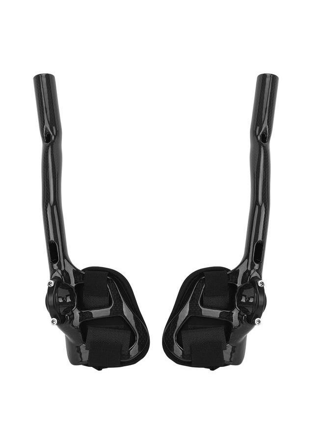 A Pair T800 Carbon Fiber Ergonomic Road Bicycle Bike Rest Handlebar Cycling AccessoriesBlack