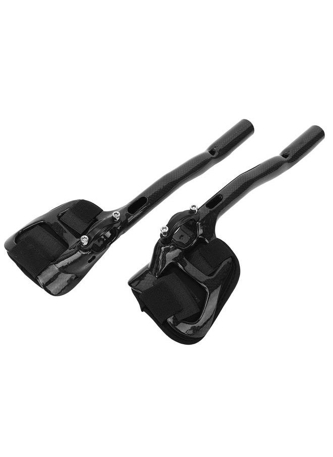 A Pair T800 Carbon Fiber Ergonomic Road Bicycle Bike Rest Handlebar Cycling AccessoriesBlack