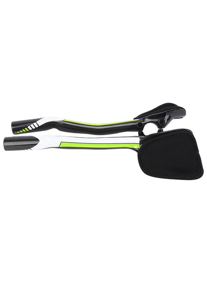 A Pair T800 Carbon Fiber Ergonomic Road Bicycle Bike Rest Handlebar Cycling AccessoriesGreen