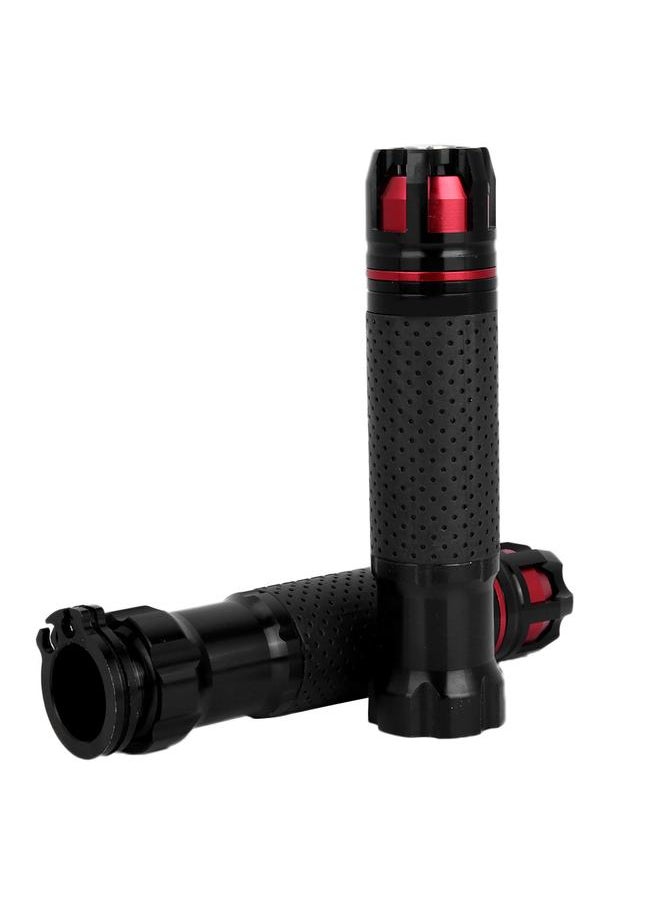 2Pcs Aluminium Alloy Universal Electrombile Anti slip Handle Handbar Accessory(black)